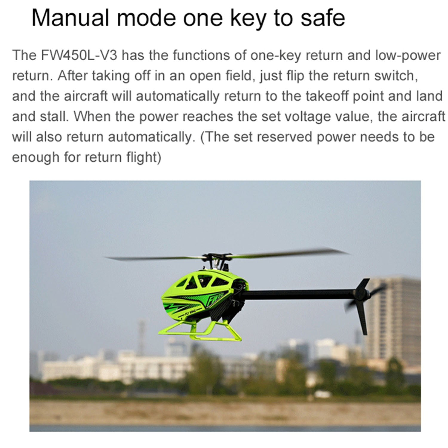 TOUCAN RC FLYWING 450L V3 Smart GPS Drone with One Key Return - Ready to Fly RC Helicopter for Adults, 54x32x17cm - Perfect for Outdoor Aerial Photography & Aerobatic Stunt Flying