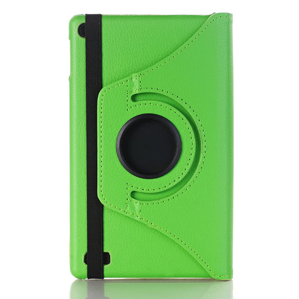 360° Rotating Ultra Slim Leather Case for Kindle Fire 7 (7th/9th Gen 2017/2019) - Folio Stand Cover with Auto Sleep/Wake (Ro-Green) | Perfect for Reading, Travel & Home Use