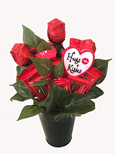 Ghirardelli Chocolate Roses Bouquet - Delicious Candy Flower Arrangement for Valentine's Day, Anniversary & Romantic Gifts