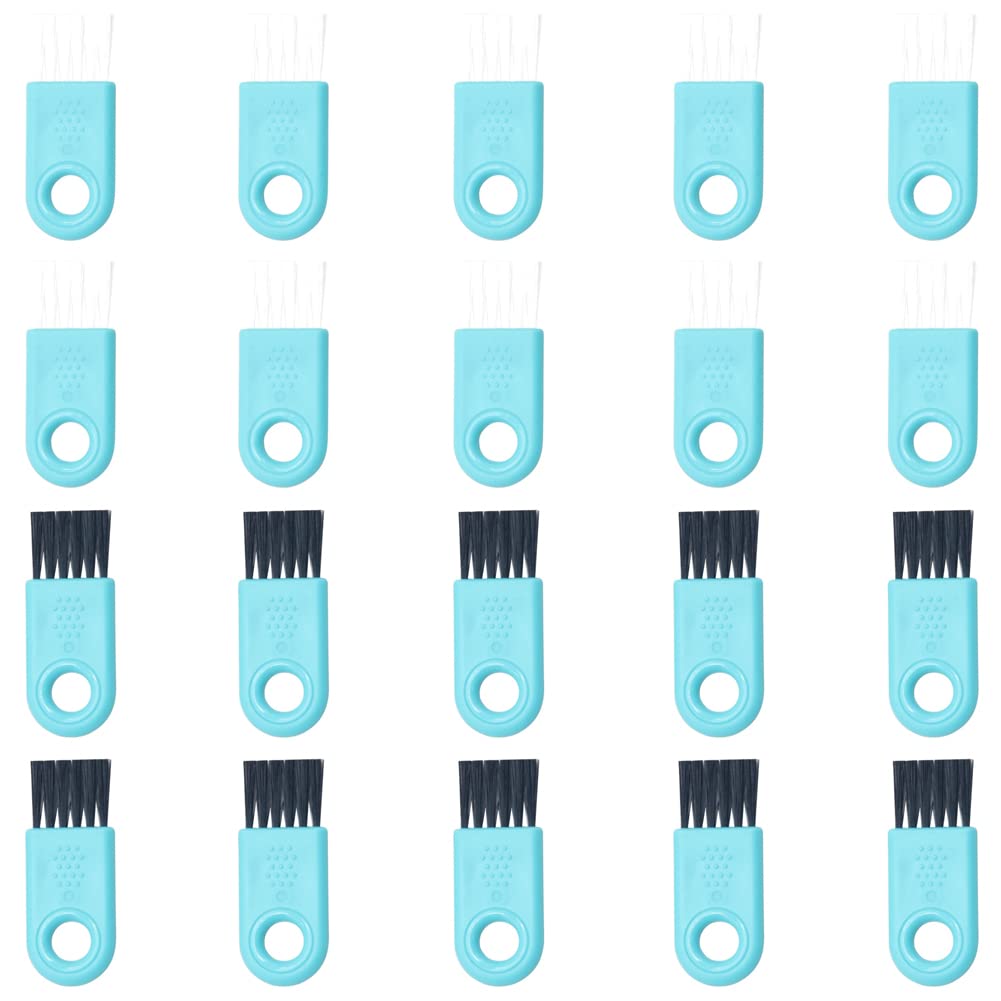 20 Pack Shaver Cleaning Brushes - Durable Trimmer & Razor Brush Set for Beard, Hair Clippers - Green - Perfect for Grooming Kits, Barber Shops & Home Use