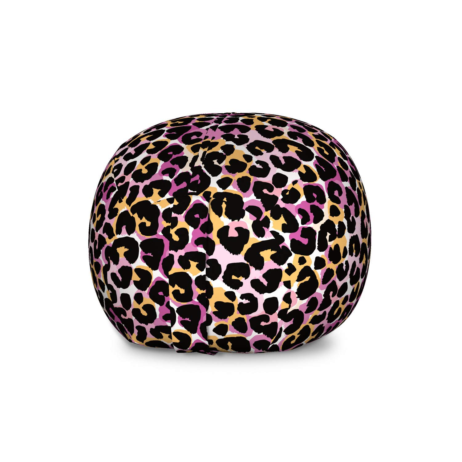 Ambesonne Leopard Print Storage Toy Bag Chair - Large Washable Stuffed Animal Organizer with Vibrant Wild Animal Pattern | Perfect for Kids' Room, Playroom & Nursery Organization