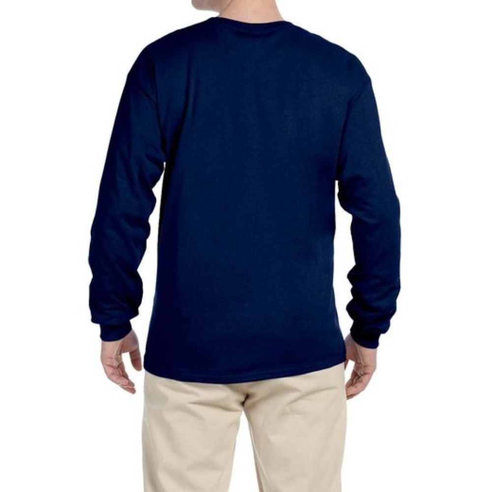 Gildan G240 Men's Ultra Cotton Long Sleeve T-Shirt | Soft Comfortable Crewneck Shirt | Sport Grey | Perfect for Work, Casual Wear & Outdoor Activities