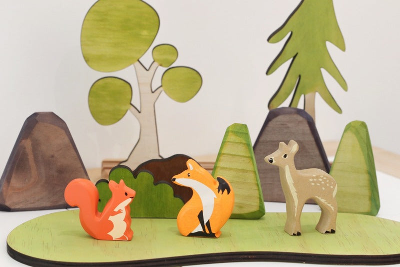Handcrafted Wooden Fox Figurine - Unique Home Decor & Gift for Nature Lovers - Perfect for Bookshelf, Desk, or Garden Display