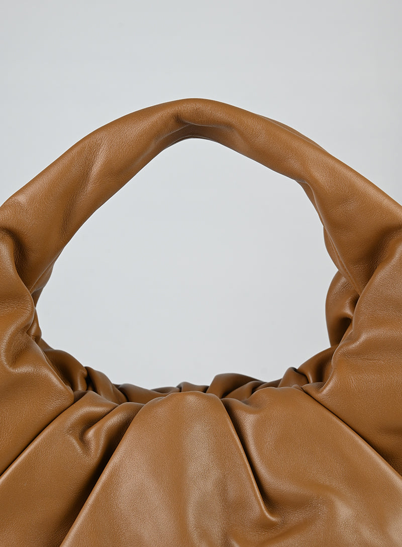 Bottega Veneta Hobo Pouch Bag in Hazelnut Brown | Premium Leather Crossbody Purse for Women | Perfect for Work, Travel & Everyday Use