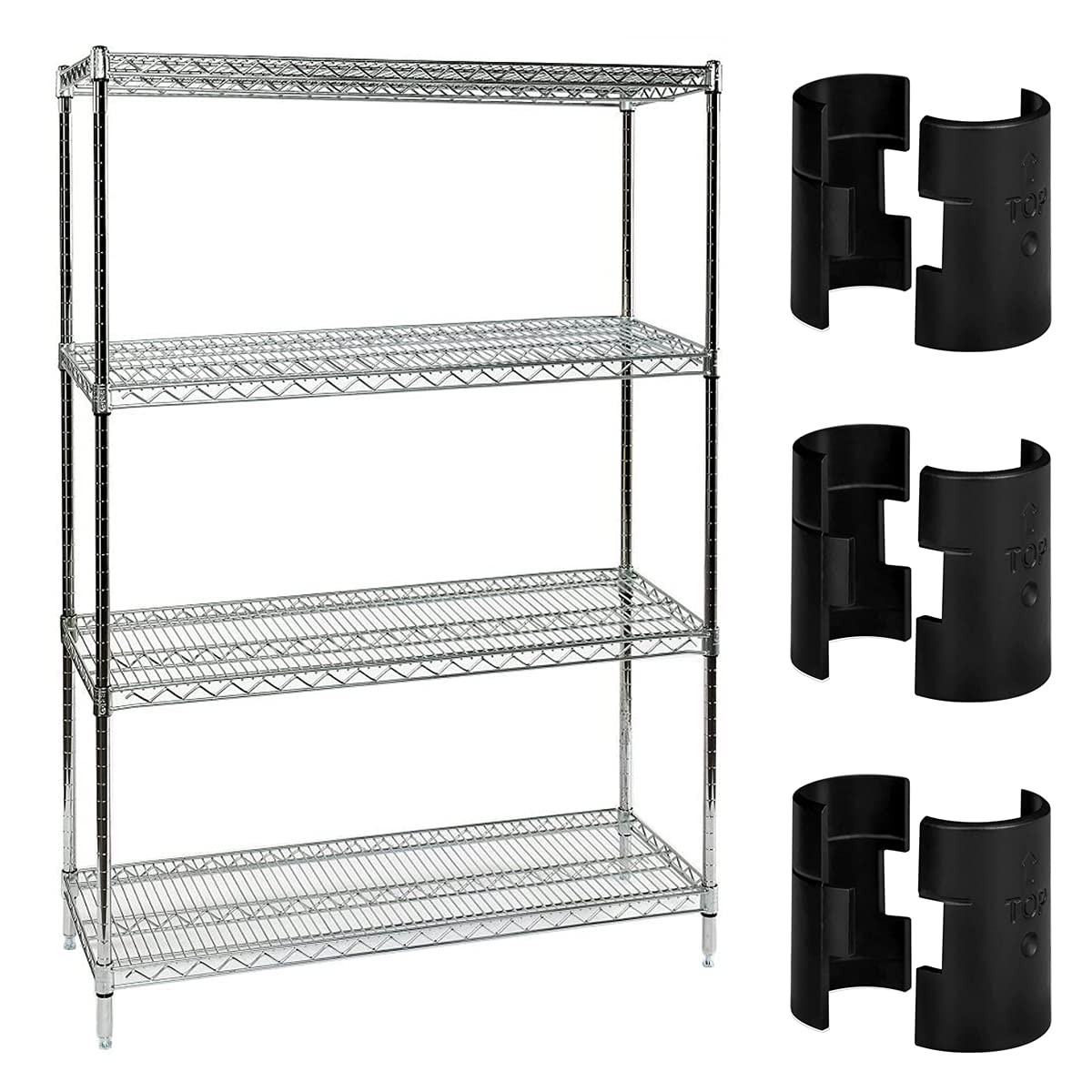40Pcs 1 Inch Black Wire Shelf Clips - Heavy Duty Shelf Locking Clips for Secure Connection and Fixation (20 Pairs) - Perfect for Closet Organizers, Garage Shelving and Kitchen Storage Solutions