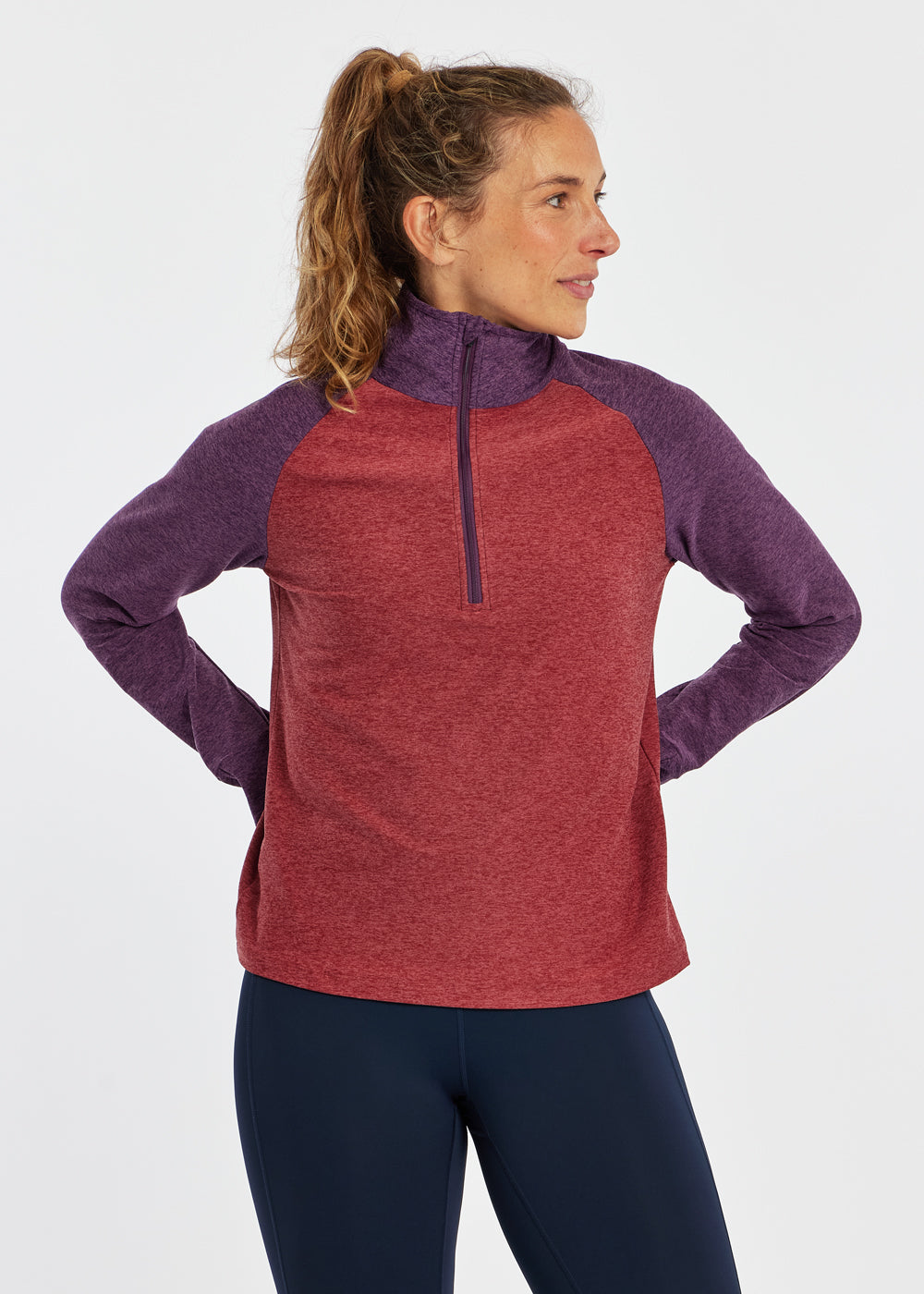 Lux Half Zip Sweatshirt for Women - Soft Fleece Pullover with Kangaroo Pocket | Cozy Casual Wear for Fall, Winter & Outdoor Activities