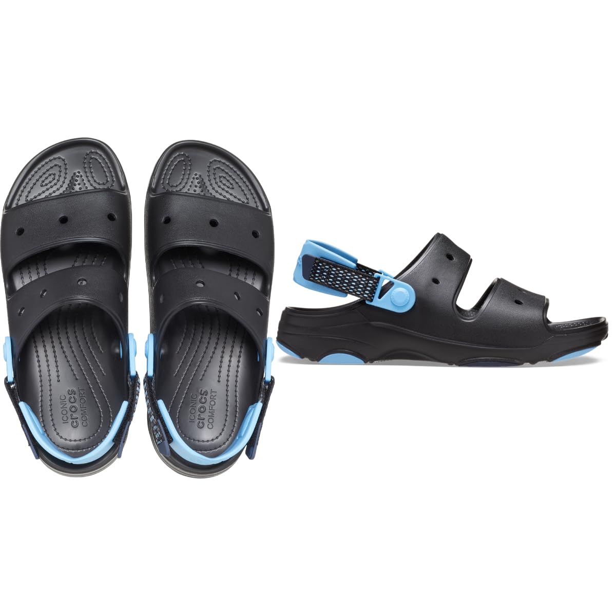 Crocs Unisex-Adult Classic All Terrain Sandals - Comfortable Waterproof Hiking & Beach Sandals for Men & Women - Perfect for Outdoor Adventures, Camping, and Summer Travel