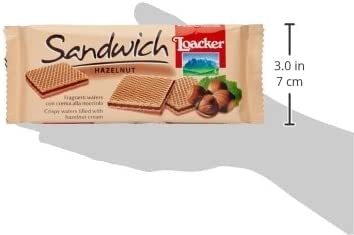 Loacker Sandwich Wafers - Noisette Chocolate & Milk Vanilla Flavor (6x75g) | Delicious Italian Snacks for Office, School & Travel