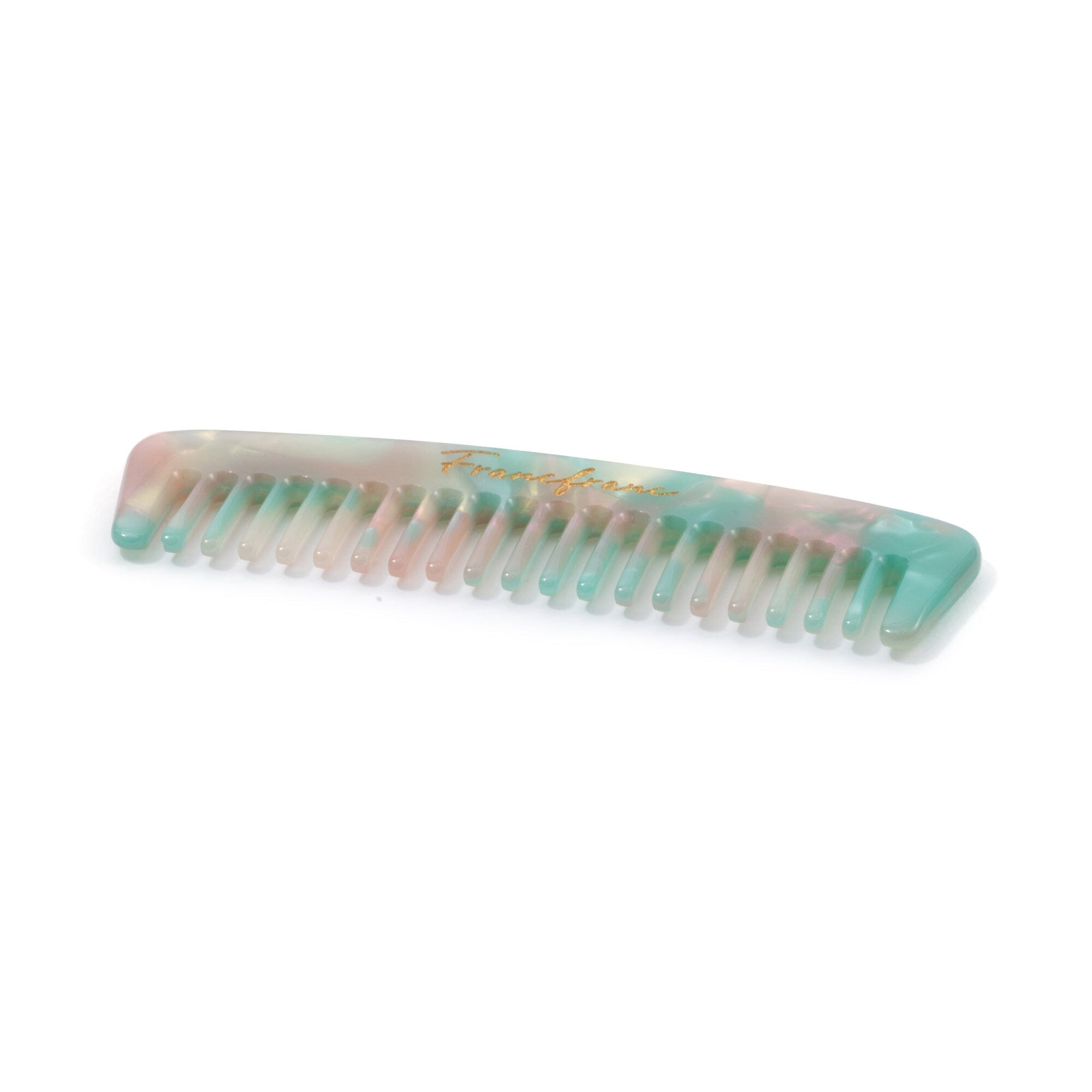 Portable Compact Comb with Pouch - Light Green | Travel-Friendly Hairbrush for On-the-Go Styling, Gym, Office & Travel Essentials