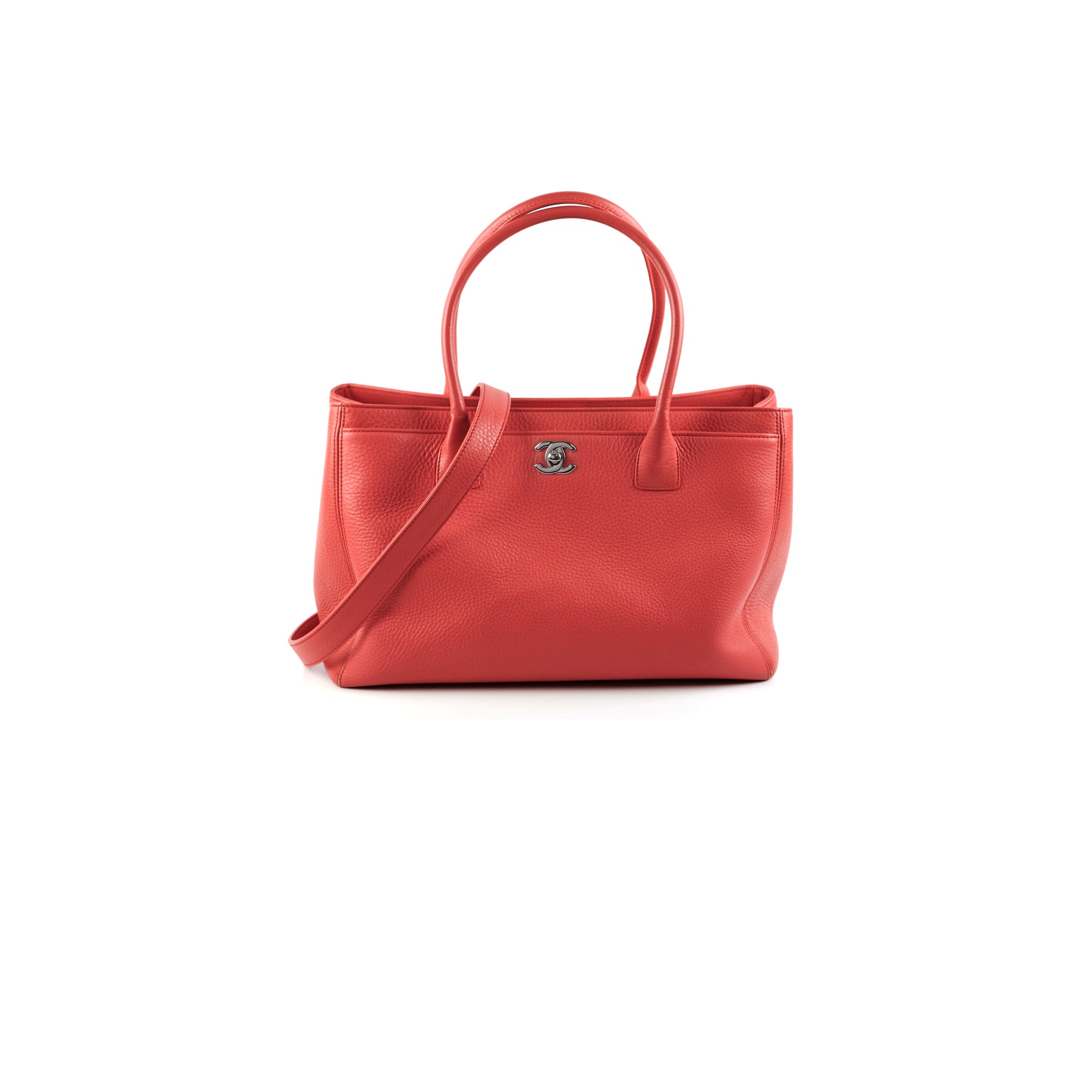 Chanel Medium Cerf Tote Bag in Coral Pink Calfskin Leather - Luxury Designer Handbag for Women, Perfect for Work, Travel & Everyday Use