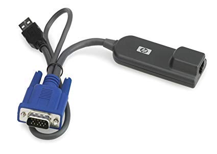 Genuine The Nekid Cow 396633-001 TNC KVM USB IP Pigtail Adapter - RJ45 to USB KVM Interface Converter (New Original Poly Bag) - Perfect for Server Rooms, Data Centers & IT Infrastructure Management