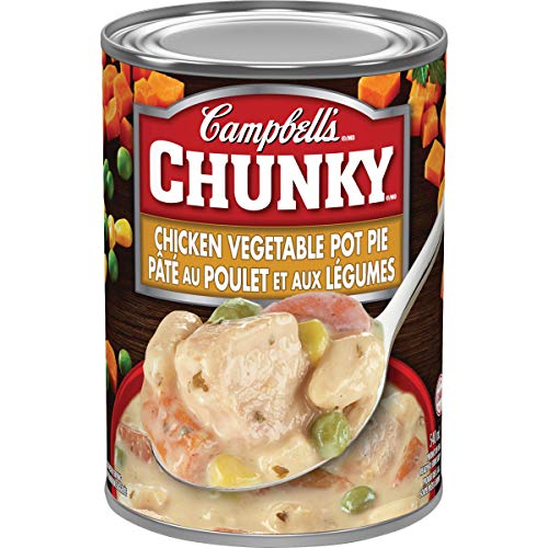 Campbell's Chunky Chicken Vegetable Pot Pie Soup - 18oz (540ml) | Hearty & Comforting Canned Soup | Imported from Canada | Perfect for Quick Meals, Lunches & Cozy Dinners