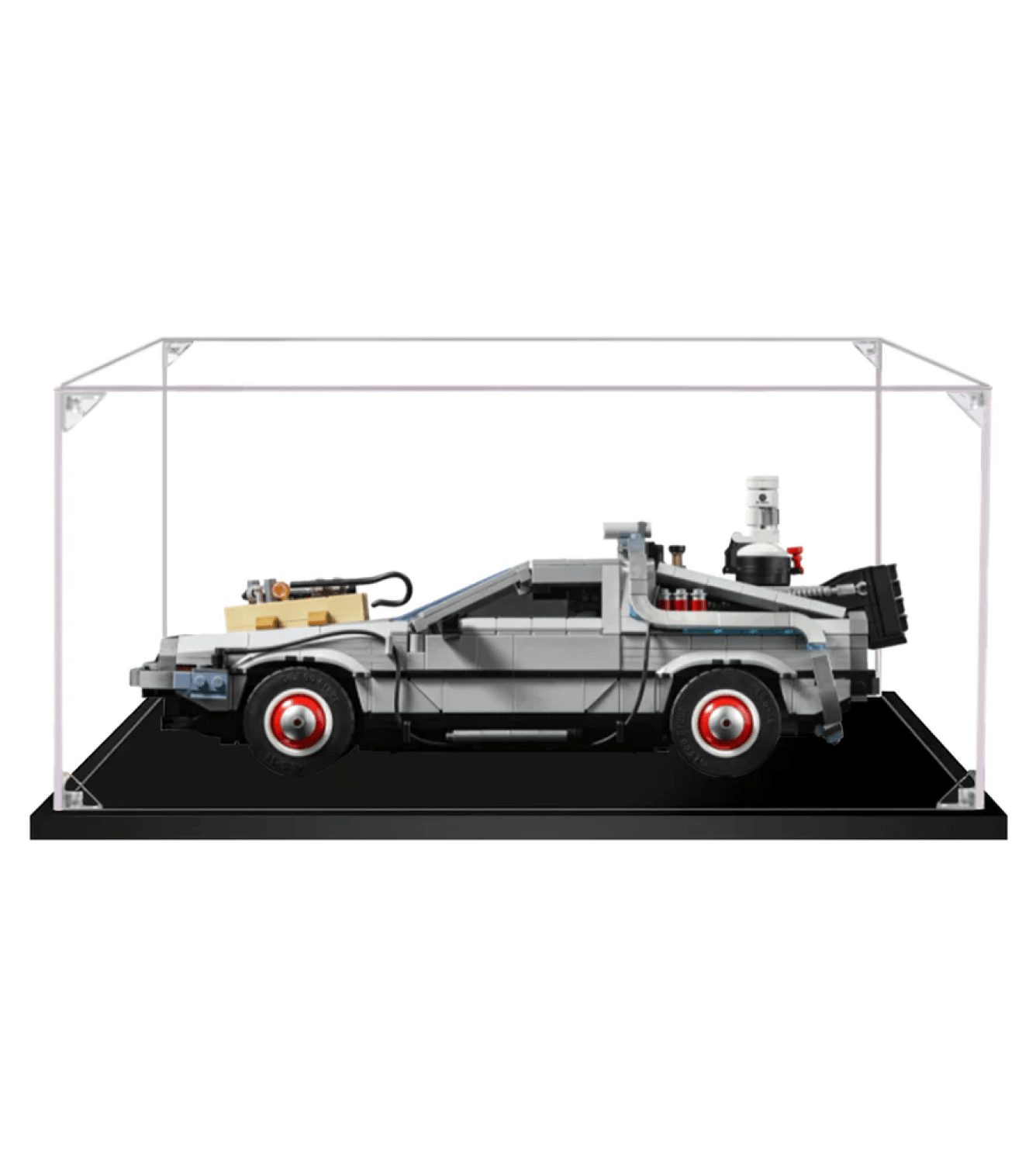 LEGO Back to The Future Time Machine 10300 Display Case - Premium Acrylic Showcase for LEGO Collectibles | Perfect for Home Decoration & Gift Giving