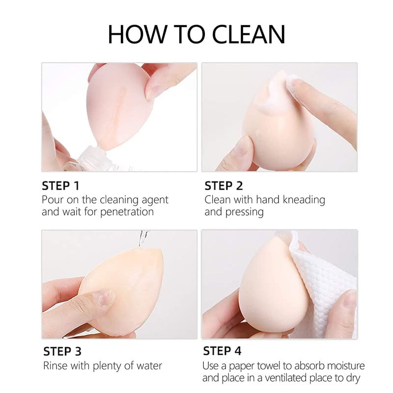 Staila 8 PCS Makeup Sponge Set - Latex-Free Vegan Beauty Blenders for Foundation, Powder & Cream | Soft Cosmetic Sponge Eggs for Flawless Makeup Application | Perfect for Daily Use, Professional Makeup & Travel