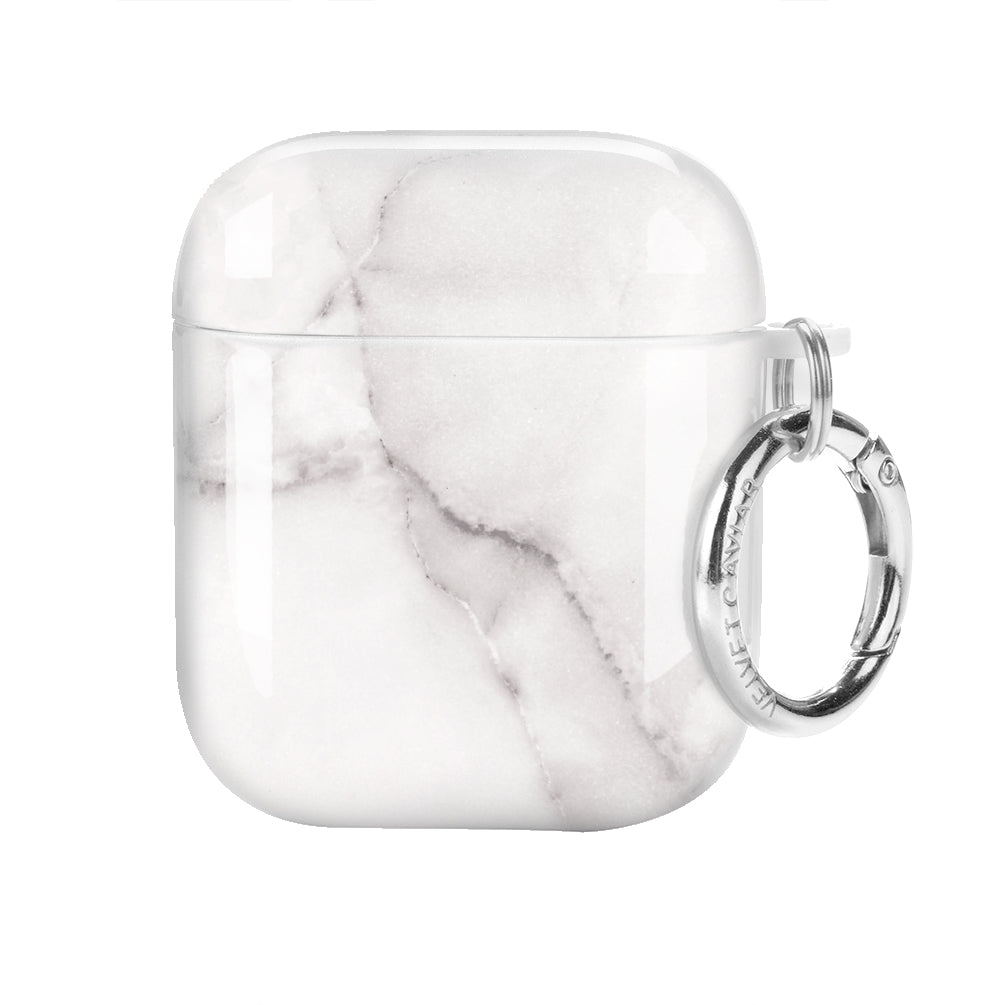 Premium Carrara Marble AirPods Case - Elegant Protective Cover for AirPods 1/2/3 & Pro - Perfect for Travel, Work & Everyday Use