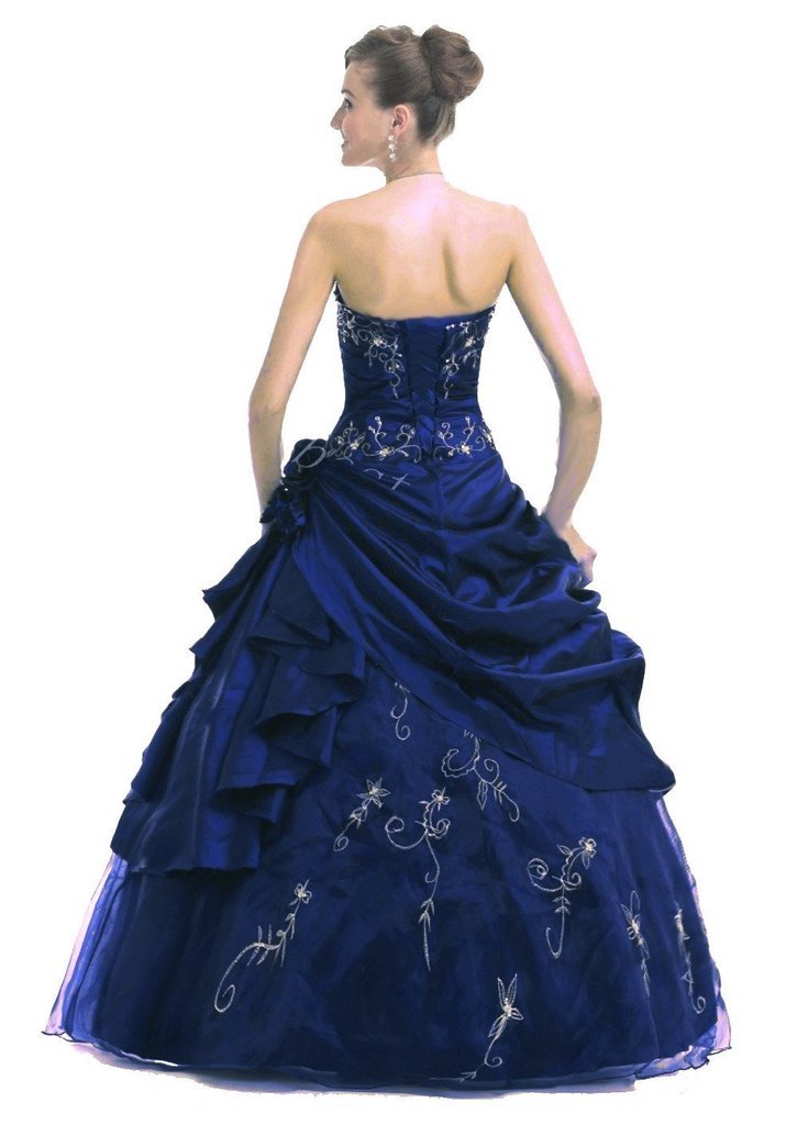 Elegant Silver Embroidered Beaded Princess Evening Ball Gown for Women - Perfect for Prom, Wedding, and Formal Events