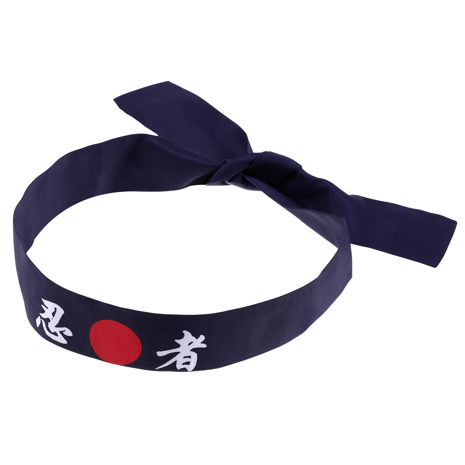 Ninja Headband Japanese Style - Cotton Training Headband for Sushi Chef, Women & Men - Breathable & Comfortable Hairband for Cooking, Martial Arts & Cosplay (Blue)