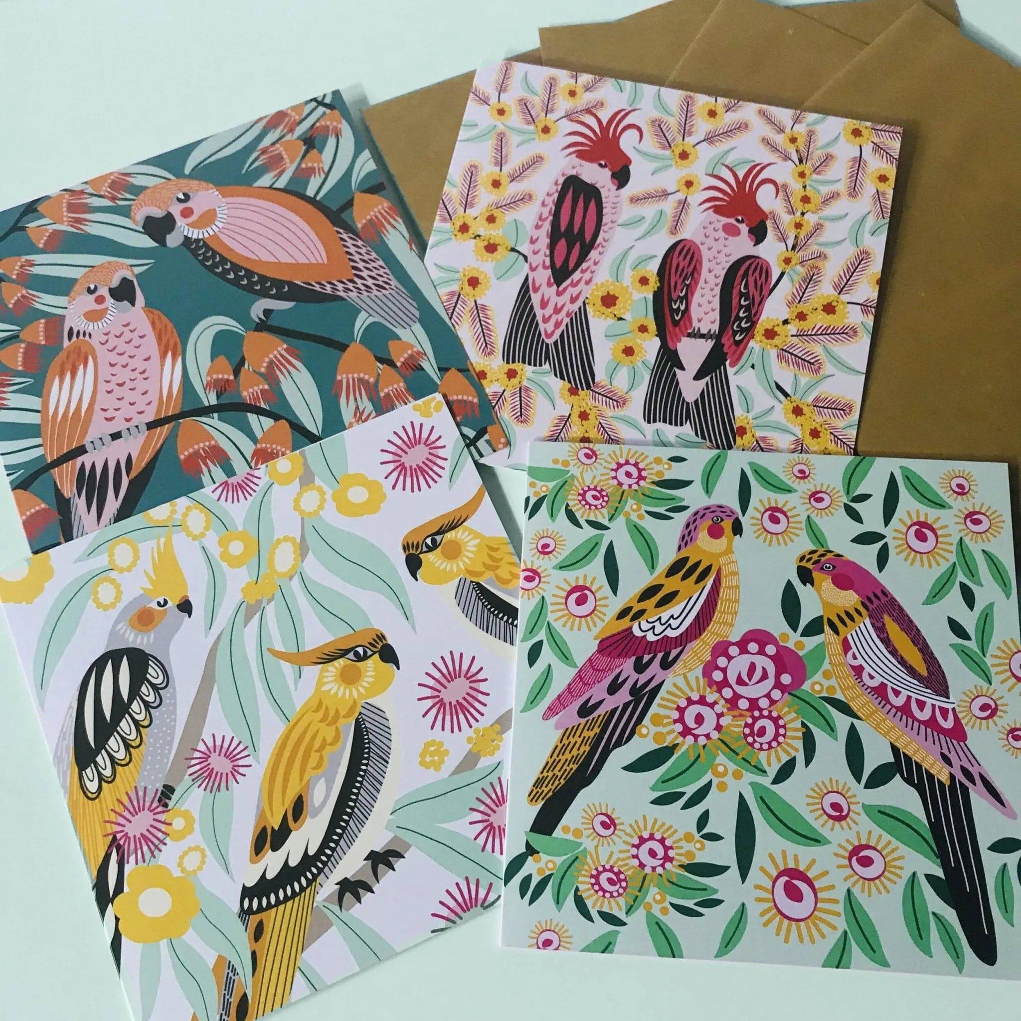Australian Birds Greeting Cards Set - 12 Unique Handmade Wildlife Postcards for Collectors, Bird Lovers & Nature Enthusiasts | Perfect for Gifts, Home Decor & Scrapbooking