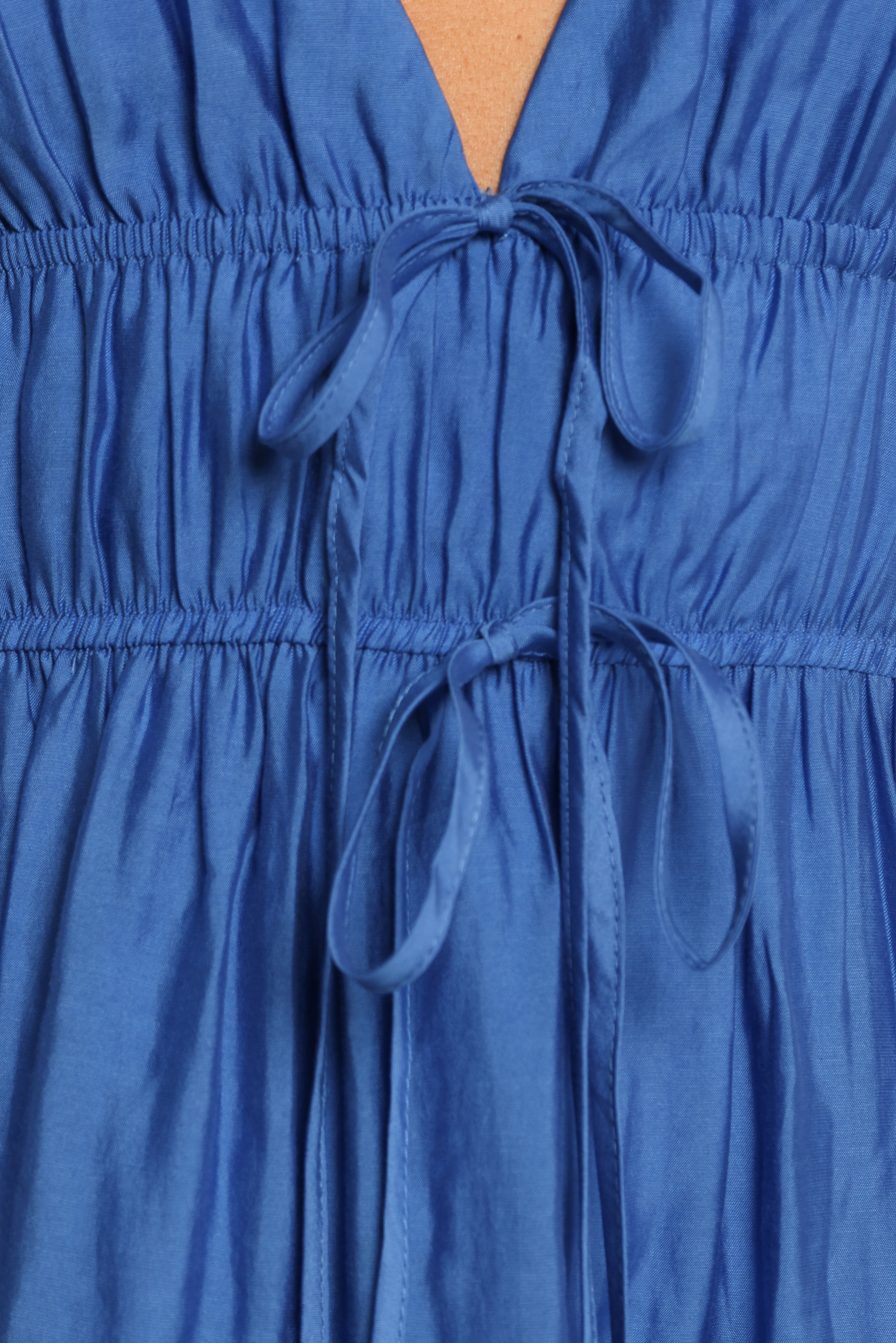 Elowen Women's Midi Dress in Cobalt Blue - Elegant Flowy Summer Dress for Casual Outings, Beach Vacations & Date Nights