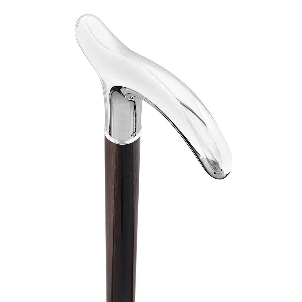Premium Silver Plated Fritz Handle with Macassar Carbon Fiber Shaft V2237 - Scratch and Dent Discount - Perfect for Pool Cues, Billiards Accessories & Game Room Decor