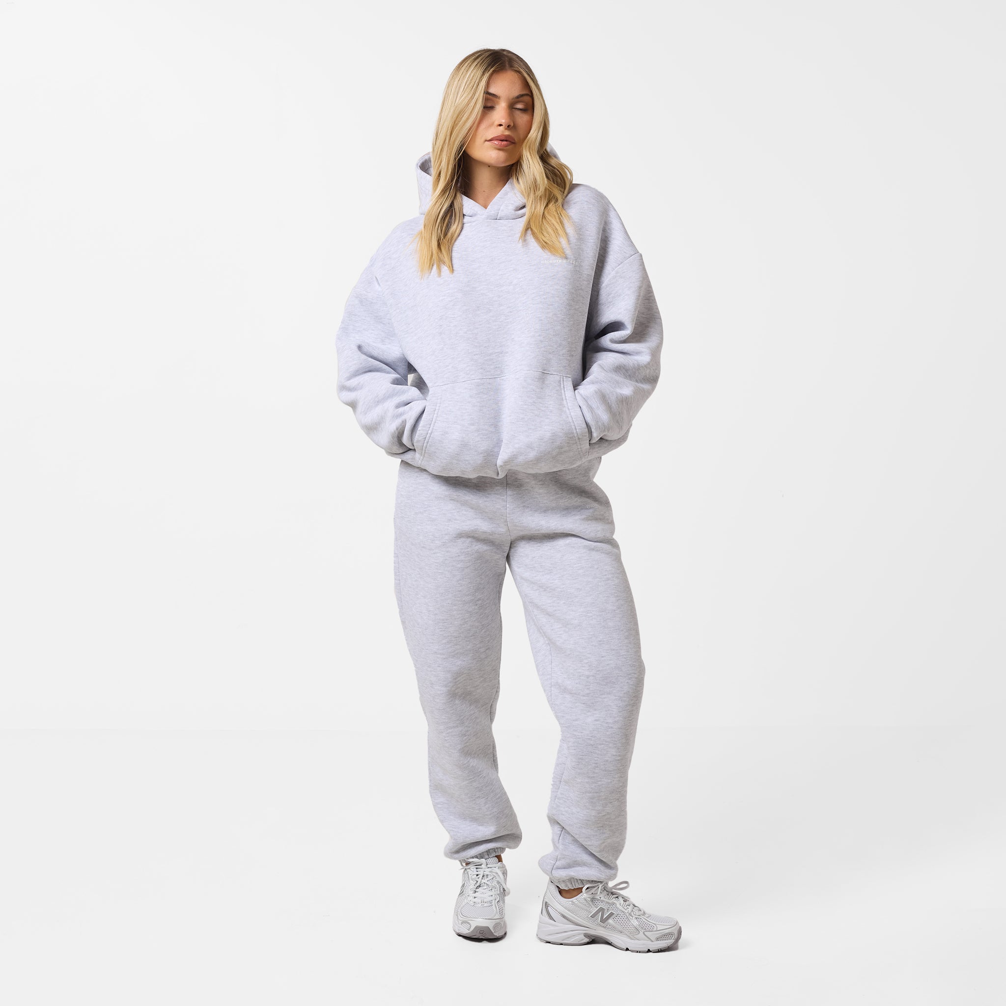 Core Logo Cuffed Jogger Pants - Grey Marl | Comfortable Men's Athletic Sweatpants for Gym, Running & Casual Wear