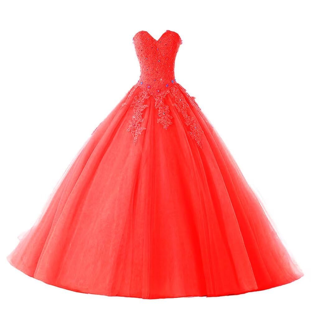 Elegant Silver Beaded Ball Gown for Women - Crystal Sequins Quinceañera & Prom Long Dresses (Size 2-14) | Perfect for Sweet 16 Parties, Formal Dances & Special Occasions