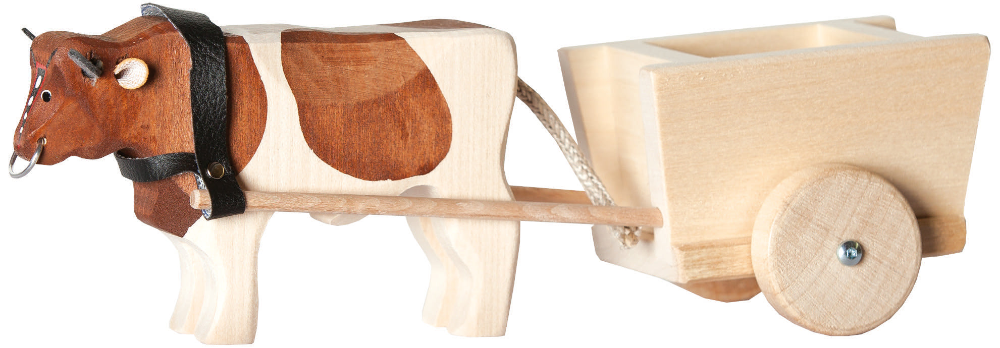 Marc Trauffer Traditional Swiss Stier & Ox Figurine - Handcrafted Wooden Cow Decor for Farmhouse, Rustic & Alpine Home Decor - Perfect for Kitchen, Living Room & Cabin Style Interiors