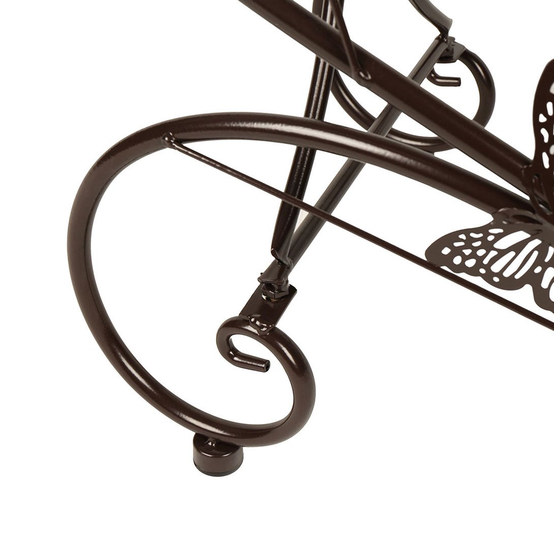 3-Tiered Plant Stand with Classic Bronze Design - Sturdy Flower Pot Rack for Indoor/Outdoor Decor - Perfect for Balcony, Garden, and Home Organizing