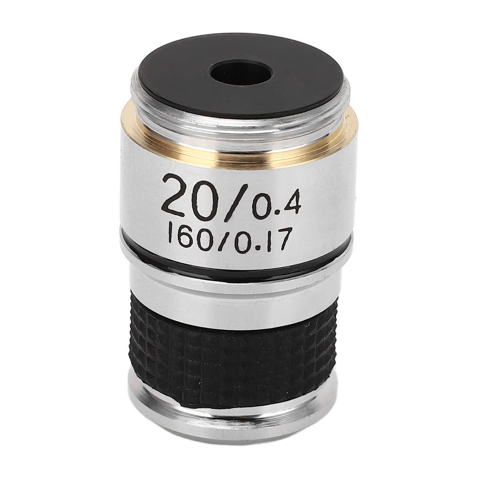Premium RMS 20X Microscope Objective Lens - Alloy Construction with Chrome Plating | High Durability, Polished Optics | Ideal for Laboratory Research, Education & Scientific Observation