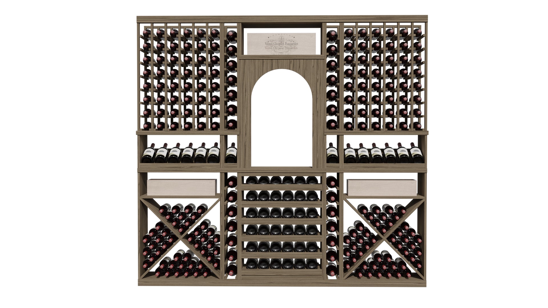 GrandCellar™ Vino Xclusive Vignette Wine Rack - Premium Wooden Wall Mount Wine Storage for Home, Kitchen & Dining Room - Perfect for Wine Enthusiasts & Entertaining Guests