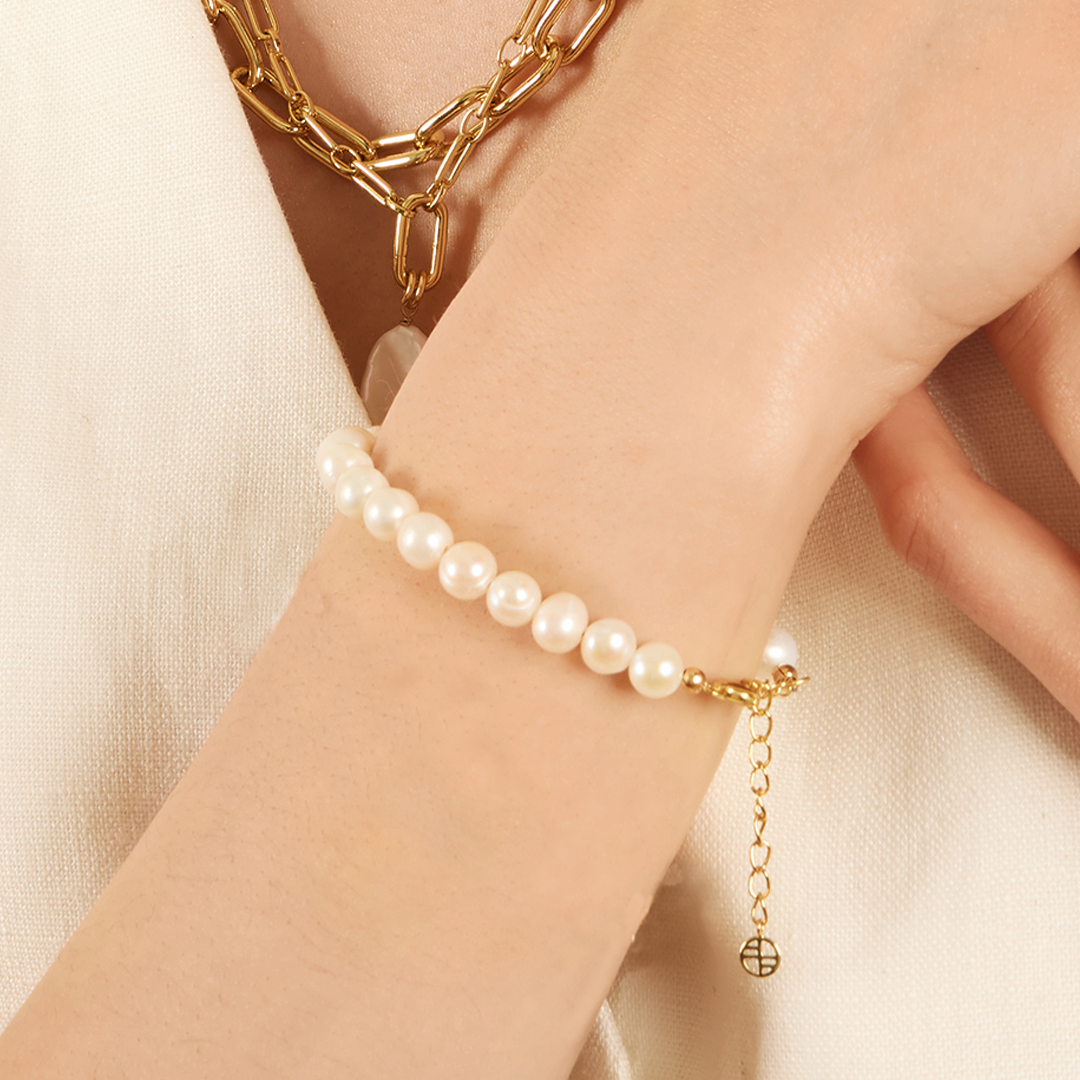 6mm Freshwater Pearl Bracelet for Women - Elegant Capri Style Jewelry Gift for Bridesmaids, Birthday, Anniversary & Special Occasions