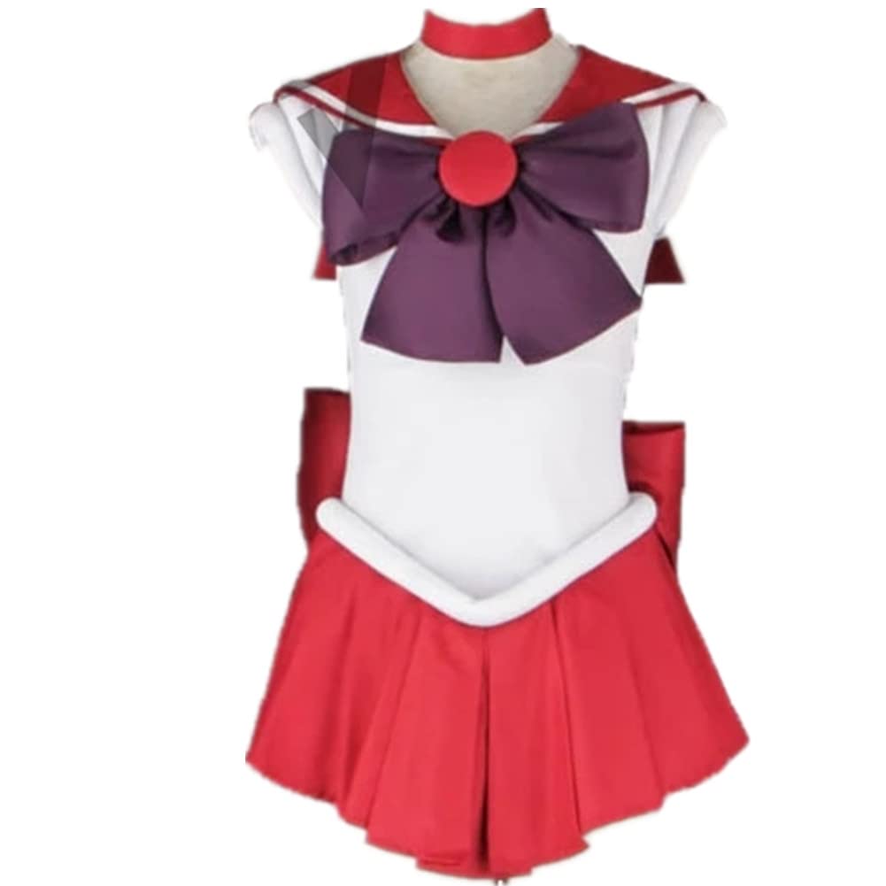Anime Sailor Mars Cosplay Costume Dress with Gloves & Bows - Custom Made for Kids & Adults | Perfect for Halloween, Comic Con & Cosplay Events