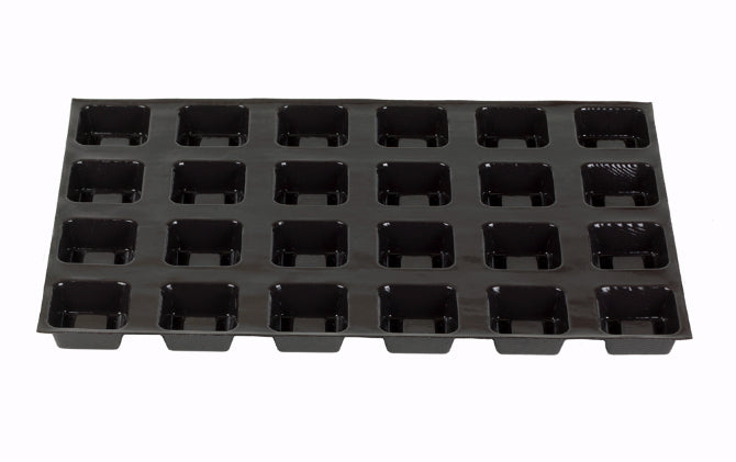 Flexipan Square Savarins 24 Forms - Premium Silicone Baking Molds for Perfect Pastries, Cakes & Desserts - Ideal for Home Bakers & Professional Chefs