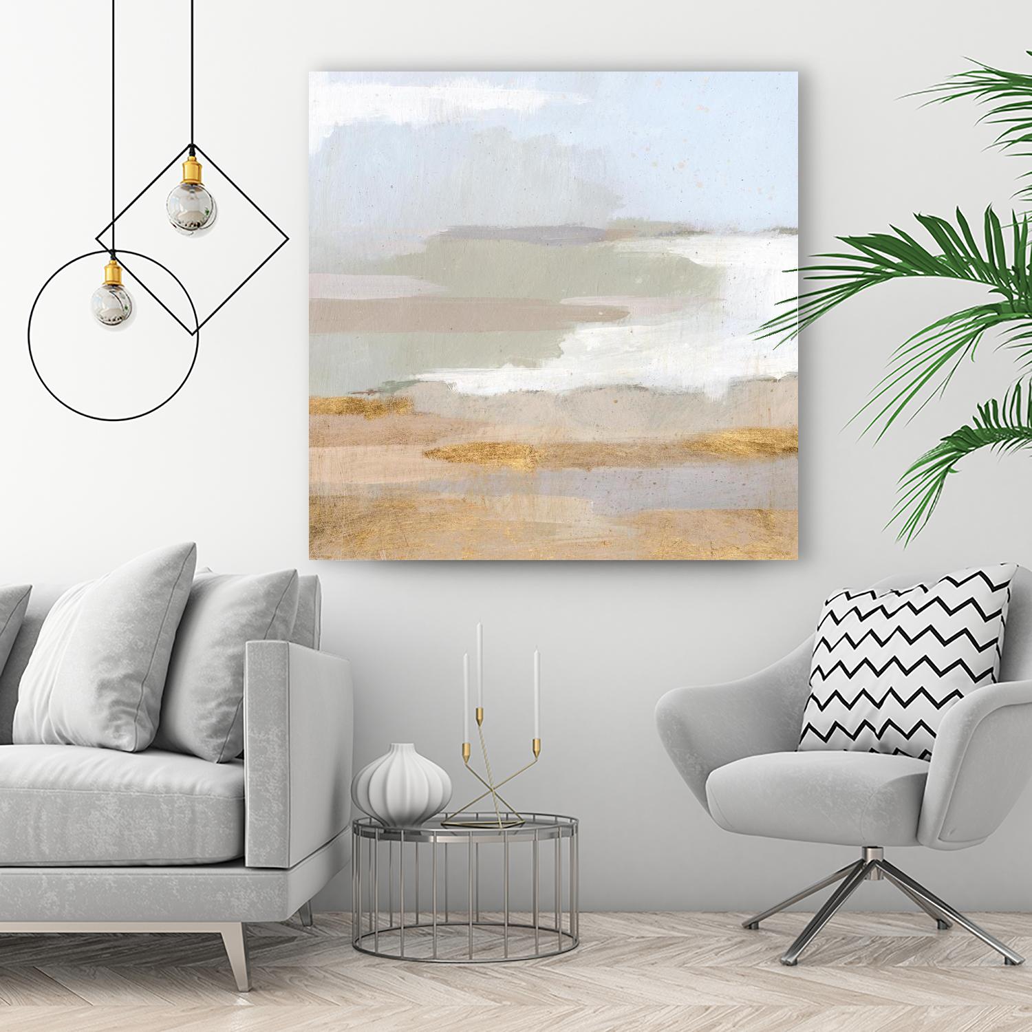 Abstract Coastland II Wall Art - Modern Canvas Painting for Home & Office Decor | Perfect for Living Room, Bedroom, or Workspace