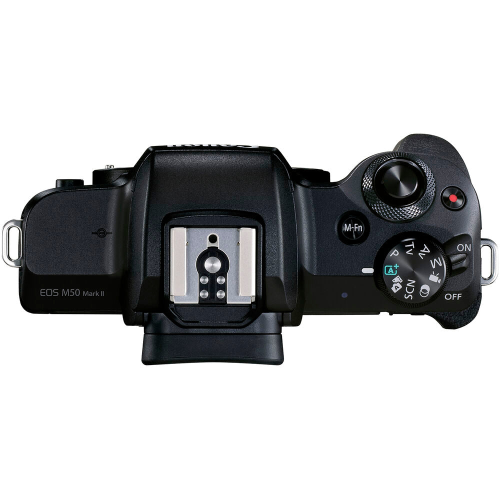 Canon EOS M50 Mark II Mirrorless Camera with 15-45mm Lens - 4K Video, Vlogging, YouTube Content Creator Kit for Travel & Portrait Photography