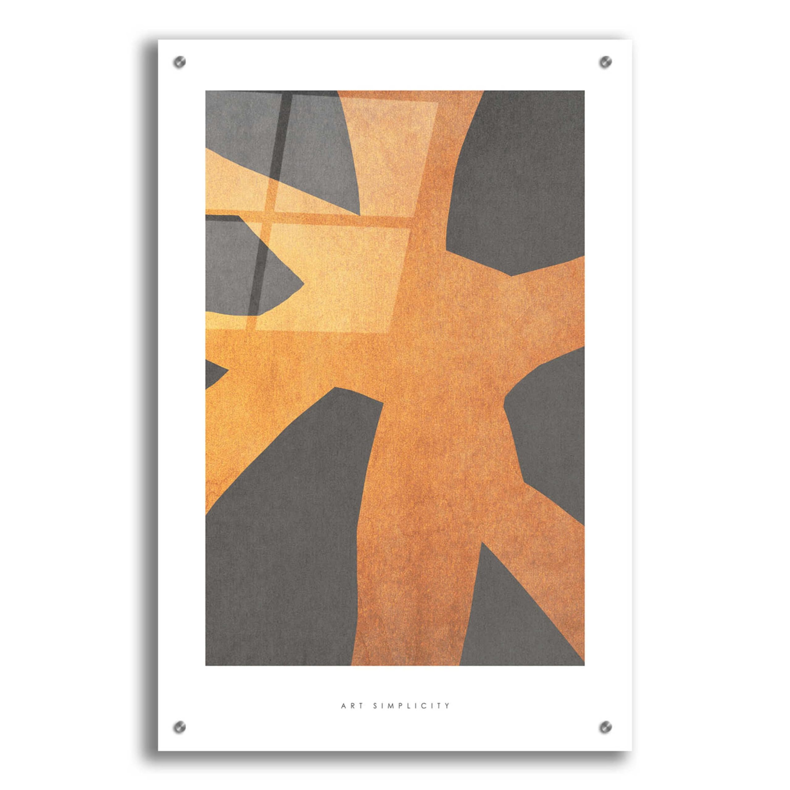 Epic Art 'Art Simplicity 2' by Design Fabrikken - Modern Acrylic Glass Wall Art Decor 24x36 Inches - Perfect for Living Room, Bedroom & Office Wall Decor