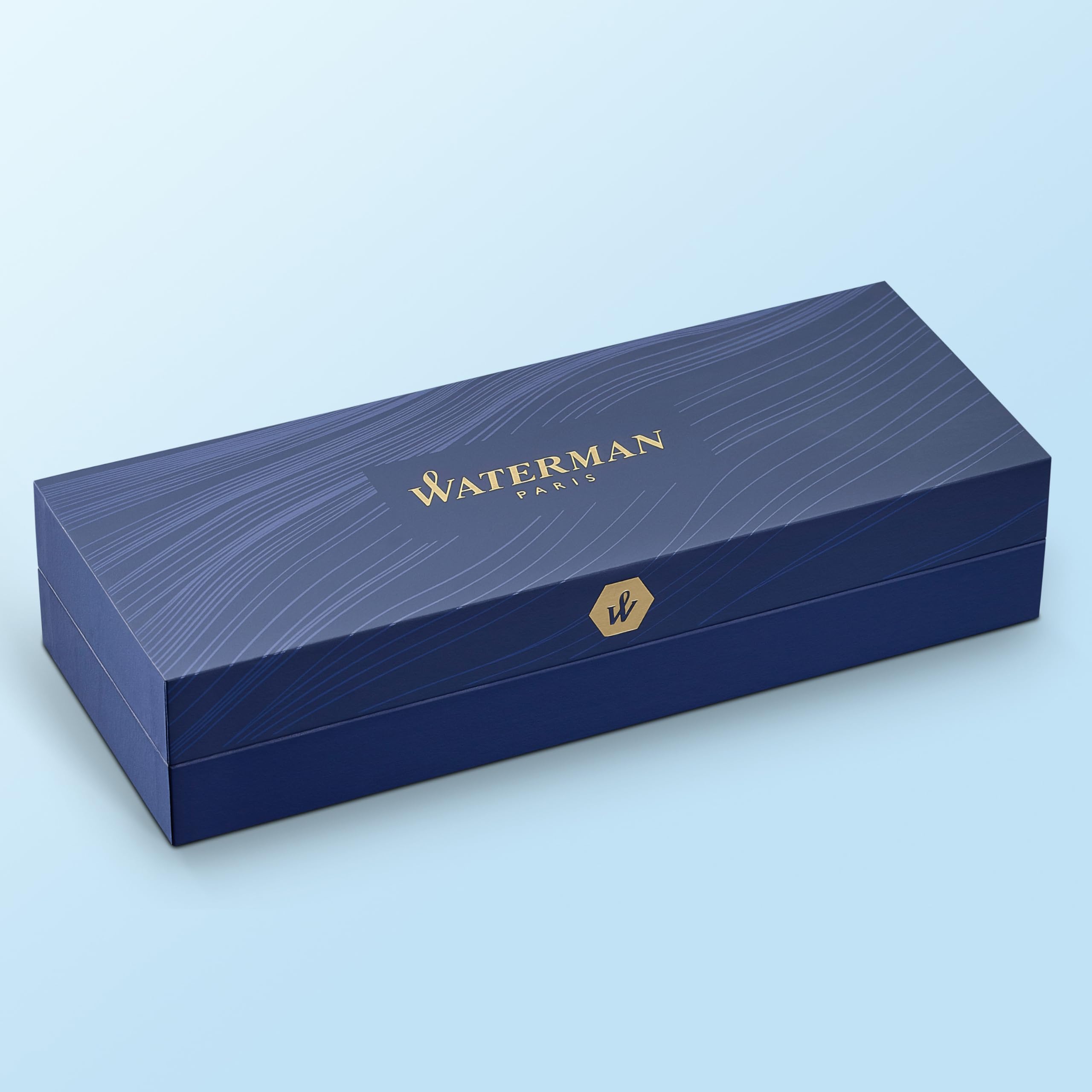 Waterman Hémisphère Rollerball Pen - Gloss Black with 23k Gold Trim, Fine Point Black Ink, Gift Box - Premium Writing Instrument for Business, Gifts & Everyday Use