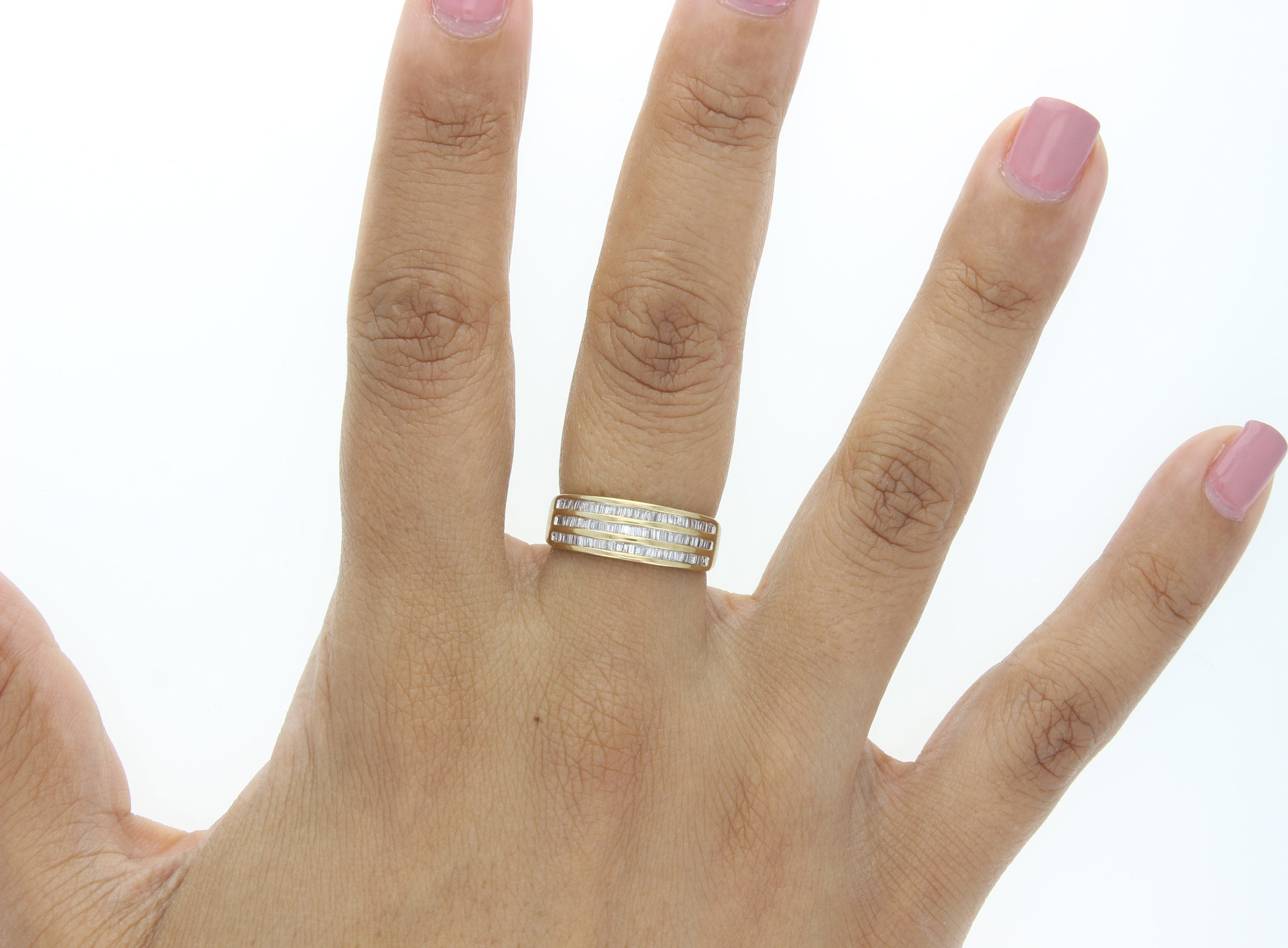 0.50cttw Baguette Diamond Wedding Band in 10K Yellow Gold - Elegant Bridal Jewelry for Weddings & Anniversaries