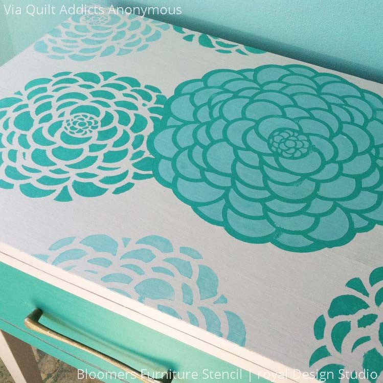 Bloomers Furniture Stencil Set - Reusable DIY Wooden Decorative Painting Templates for Home Decor & Crafts | Perfect for Furniture Upcycling, Wall Art, and DIY Projects