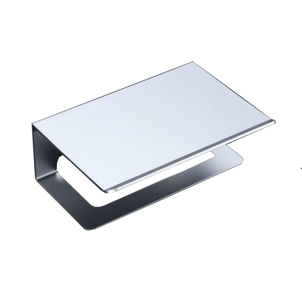 LUCACO Wall Mounted Toilet Paper Holder with Shelf - Rust-Resistant Aluminum Bathroom Tissue Dispenser with Phone Stand for iPhone, Android - Perfect for Bathroom, Kitchen, Nursery & RV Use