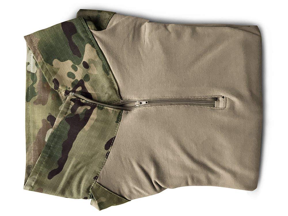 Lilychan Men's Tactical Short Sleeve Shirt - Military Outdoor Combat Shirt with Zipper | Perfect for Hiking, Camping & Tactical Training