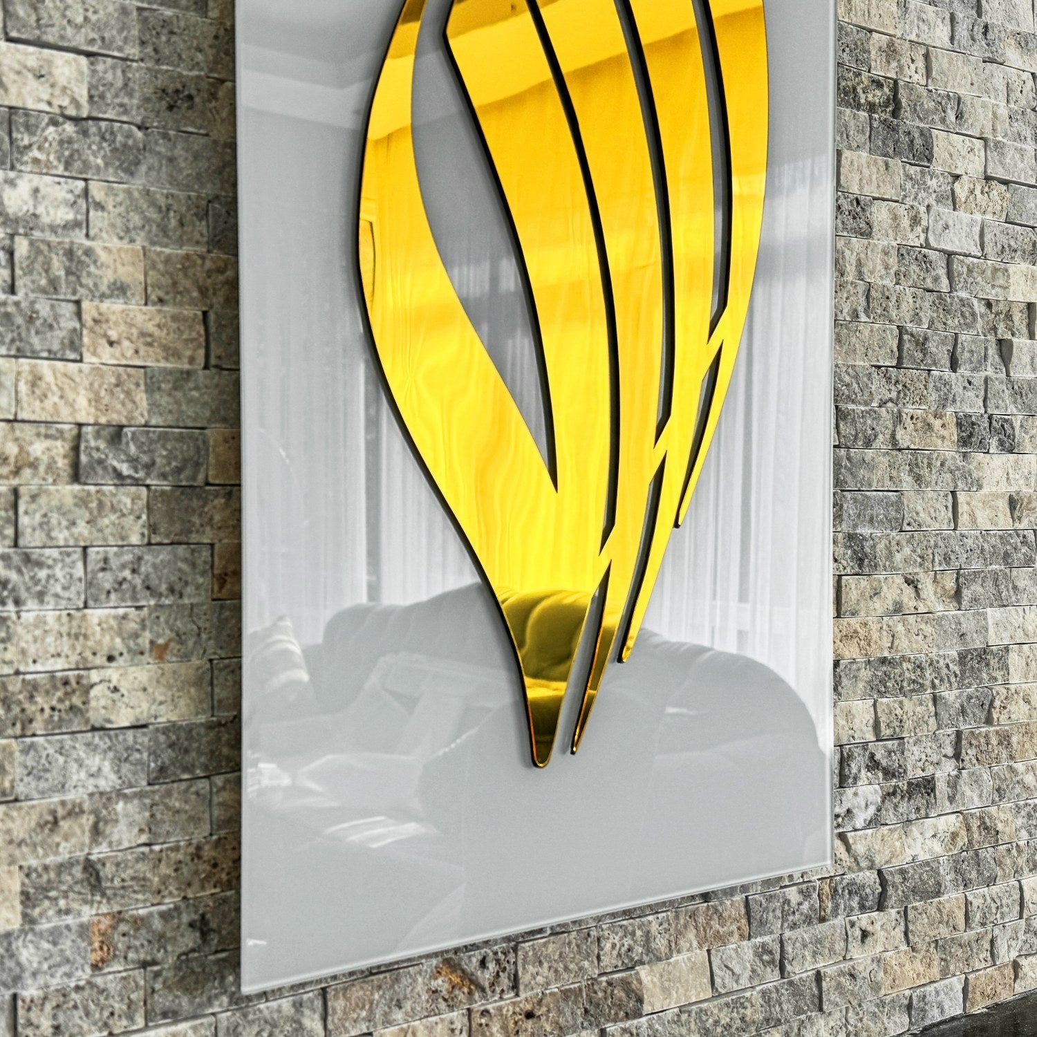 Allah Calligraphy Tempered Glass Islamic Wall Art - Elegant Arabic Home Decor for Living Room, Mosque & Prayer Space