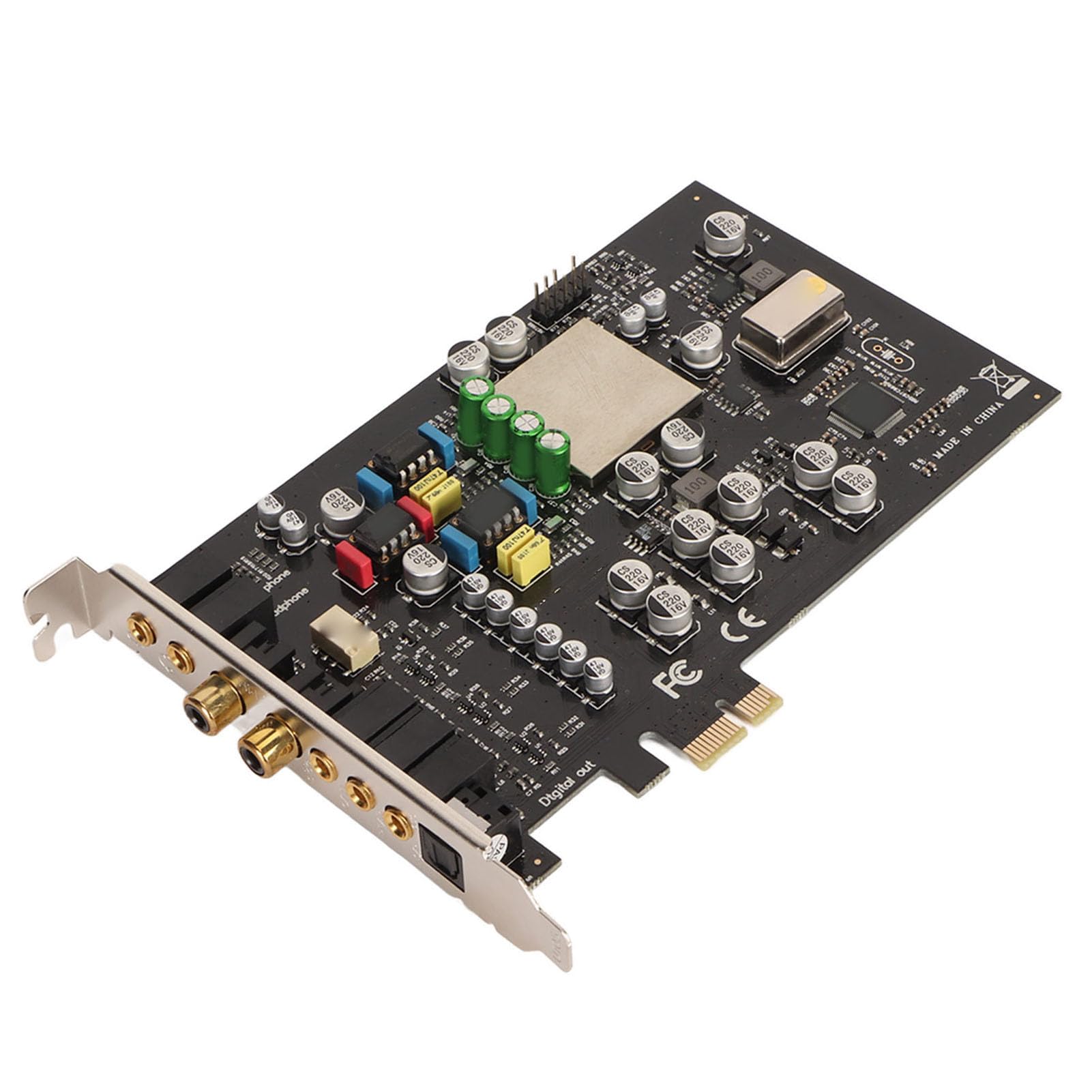 5.1 Channel Internal Sound Card with CM8828/CM9882A Chip - 24 Bit 192KHz PCI Express Audio Adapter for PC Gaming, Music Production & Home Theater Systems