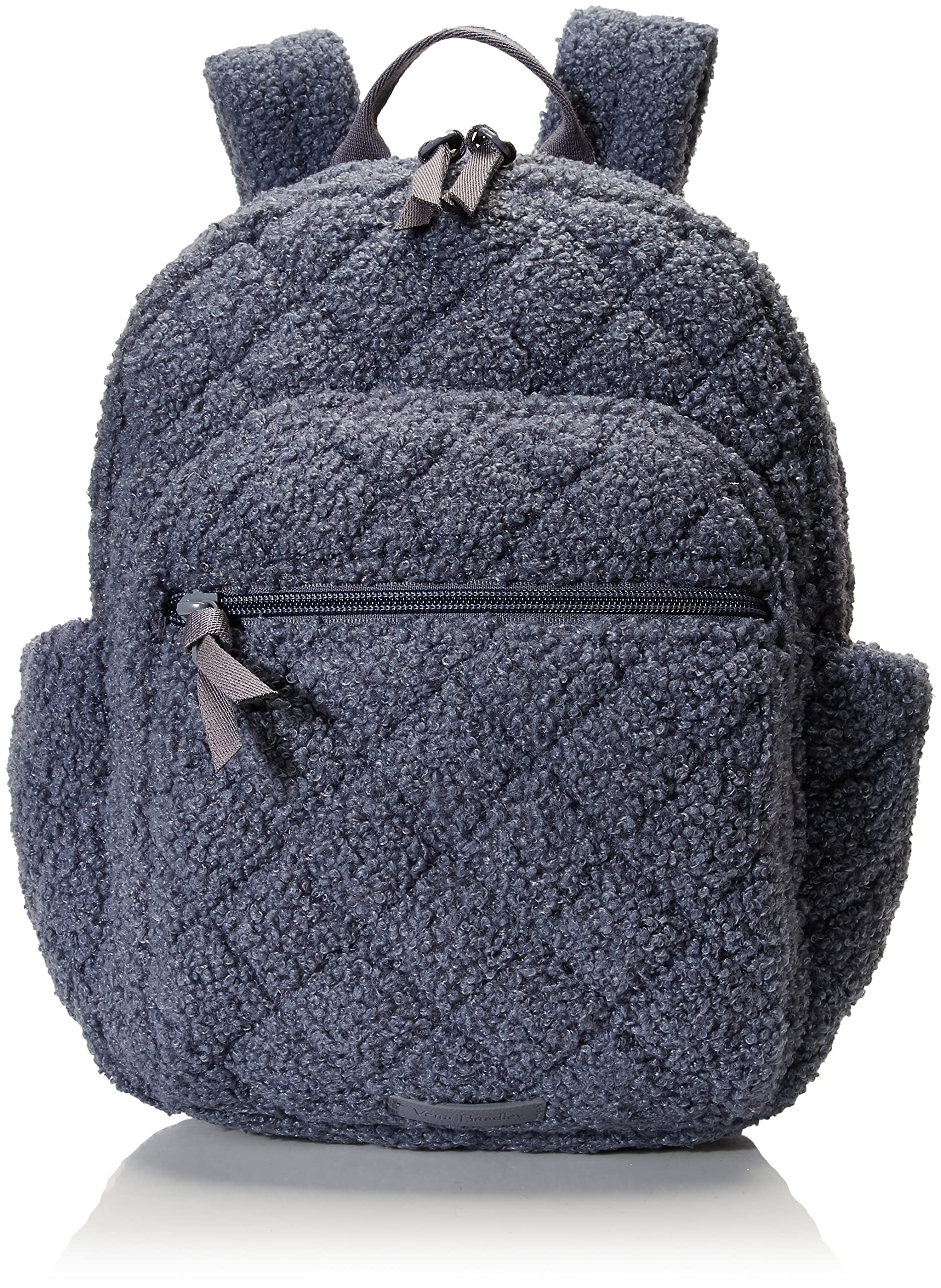 Vera Bradley Teddy Fleece Sherpa Small Backpack for Women - Cozy Winter Travel Bag, Cute College Backpack, Perfect for School, Work & Daily Use