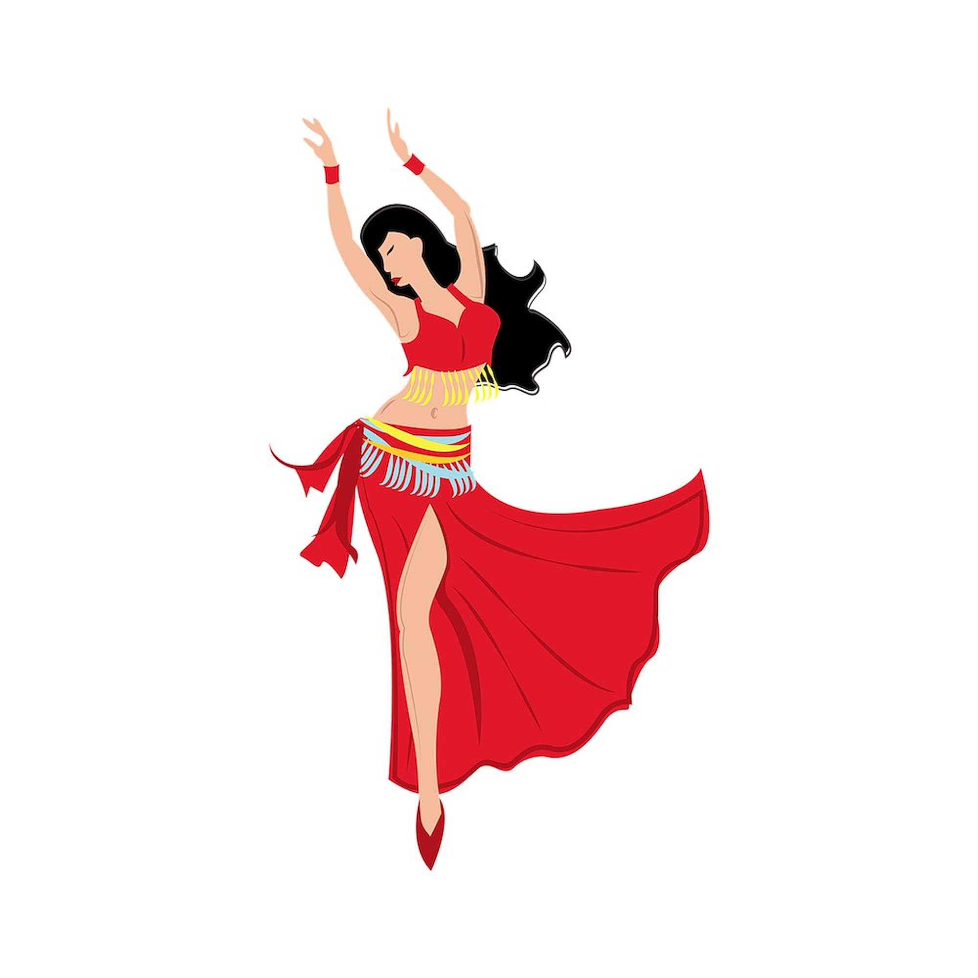 Belly Dancer Sticker for Cars - Oval Bumper Decal for Dance Lovers