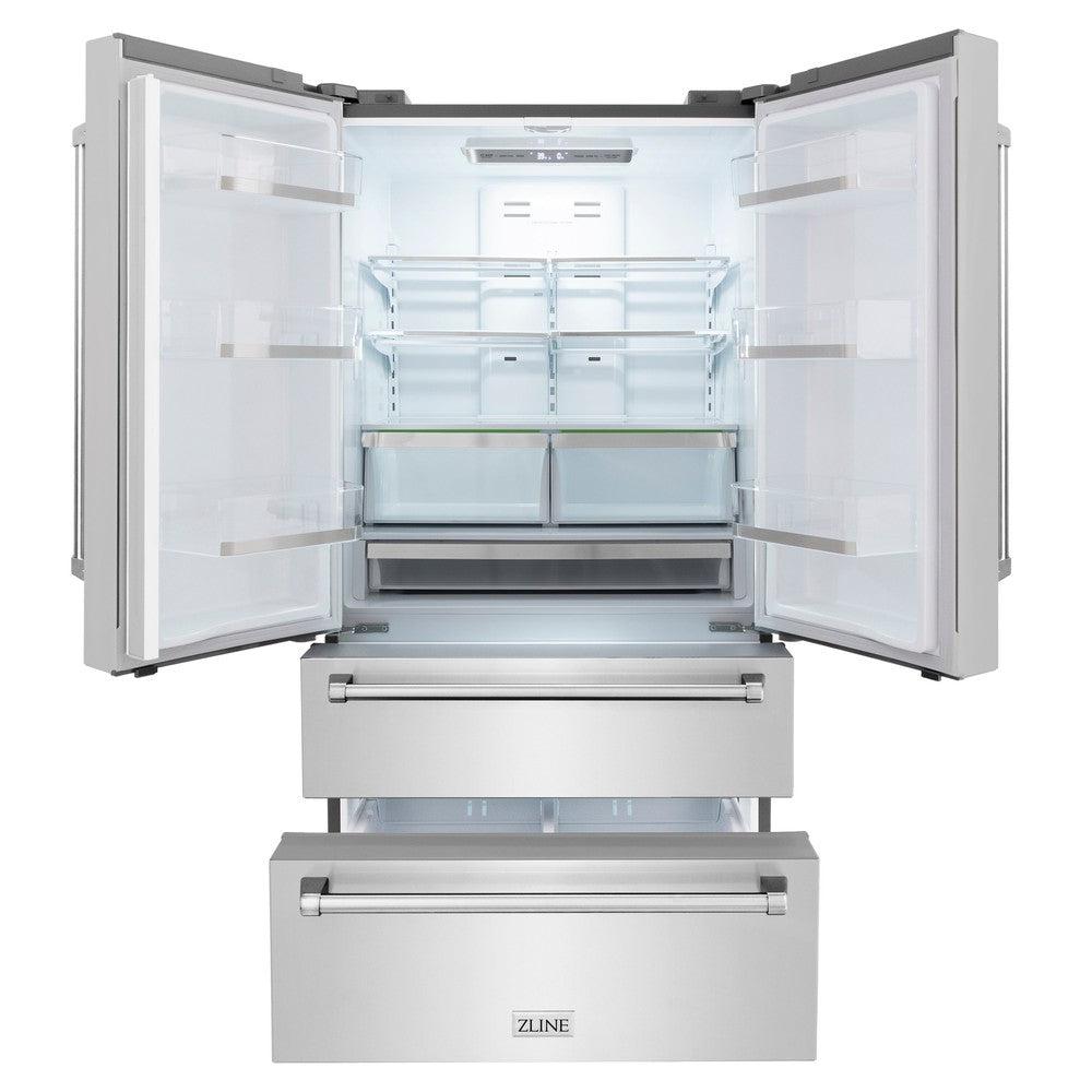 ZLINE 30-inch Stainless Steel Kitchen Package - Gas Range, Range Hood, Microwave Drawer & 24-inch Dishwasher (5KPR SGRRH30 MWDWV) | Premium Appliance Bundle for Modern Kitchens | Perfect for Home Chefs & Entertaining