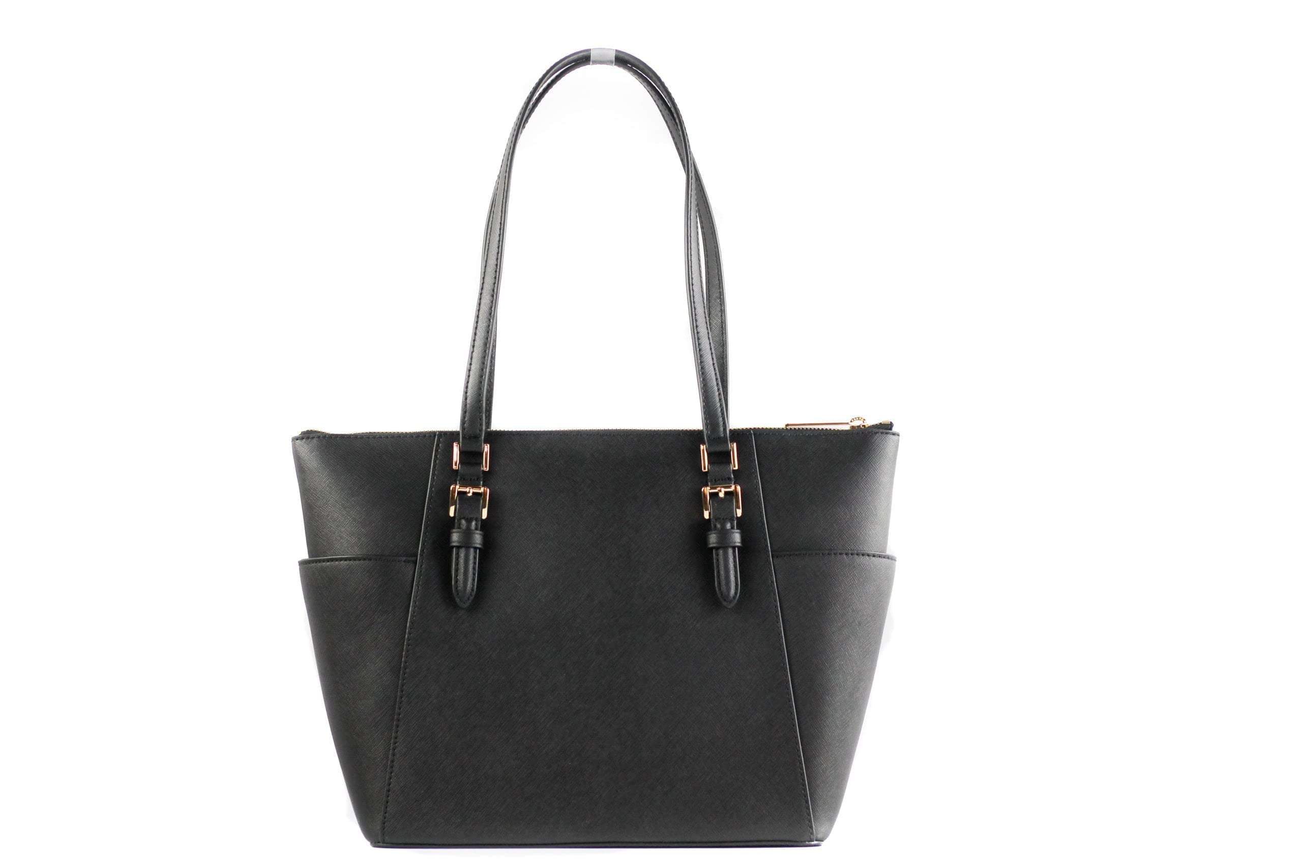 Michael Kors Charlotte Large Top Zip Tote Bag for Women - Stylish Designer Handbag for Work, Travel & Everyday Use | Premium Leather Shoulder Tote with Spacious Interior