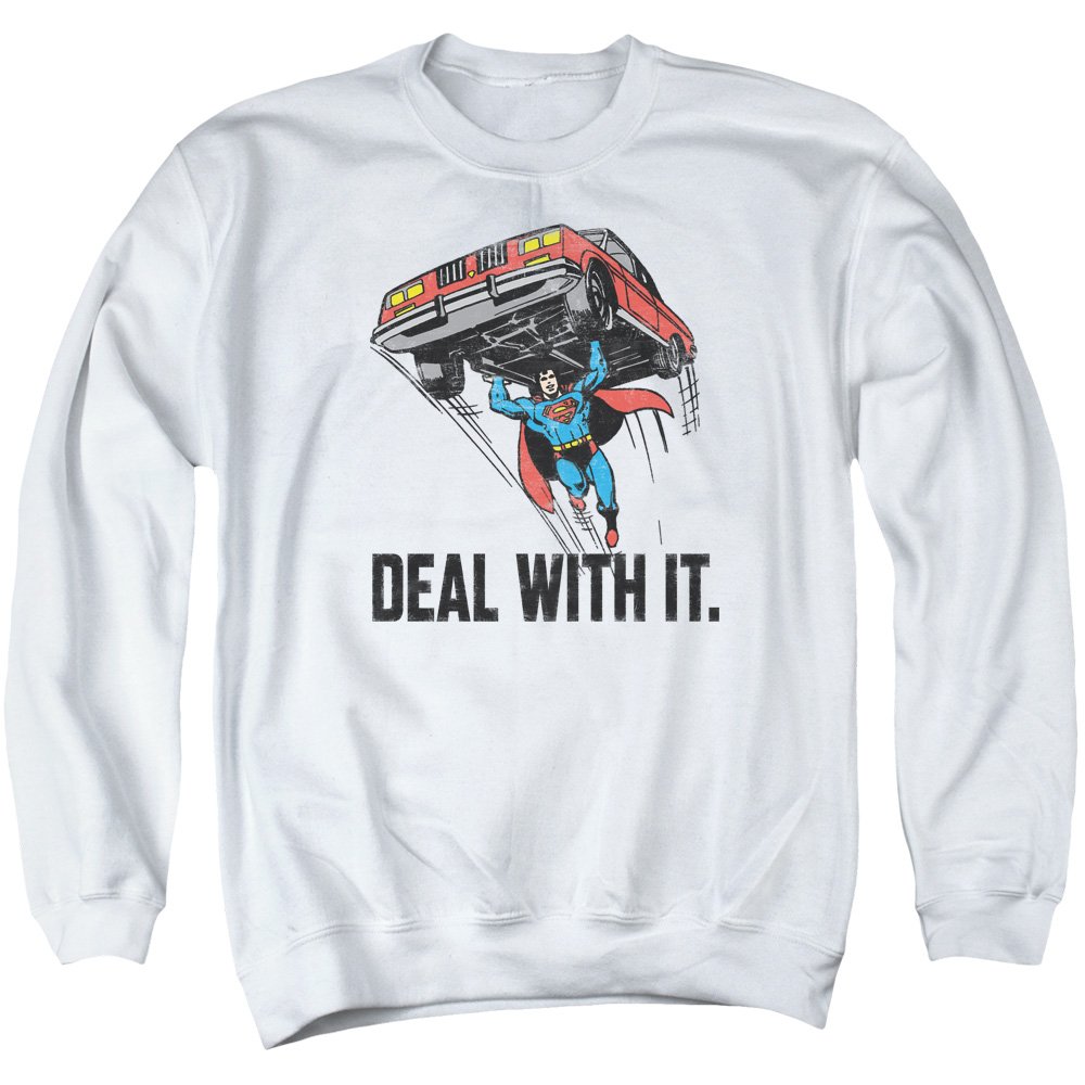 Dco Deal with It Unisex Adult Crewneck Sweatshirt - Comfortable Cotton Pullover for Men & Women - Perfect for Casual Wear, Street Style & Everyday Outfits