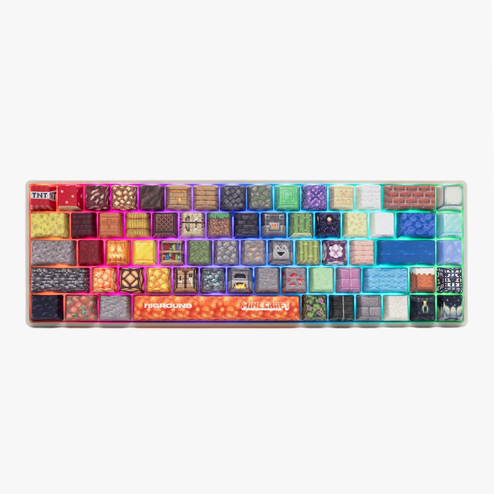 HG x Minecraft Basecamp 65 Mechanical Gaming Keyboard - Custom RGB Backlit, Wired USB, Cherry MX Switches | Perfect for Minecraft Gaming & Streamer Setup