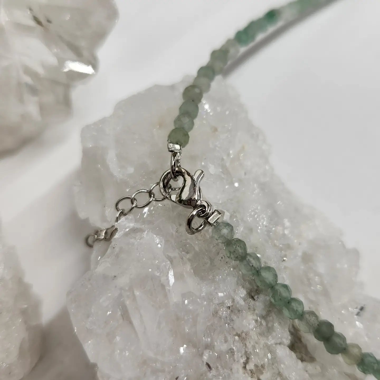 Green Aventurine Faceted Bead Necklace for Women - Healing Crystal Jewelry for Wealth & Prosperity | Perfect for Meditation, Yoga & Spiritual Gifts